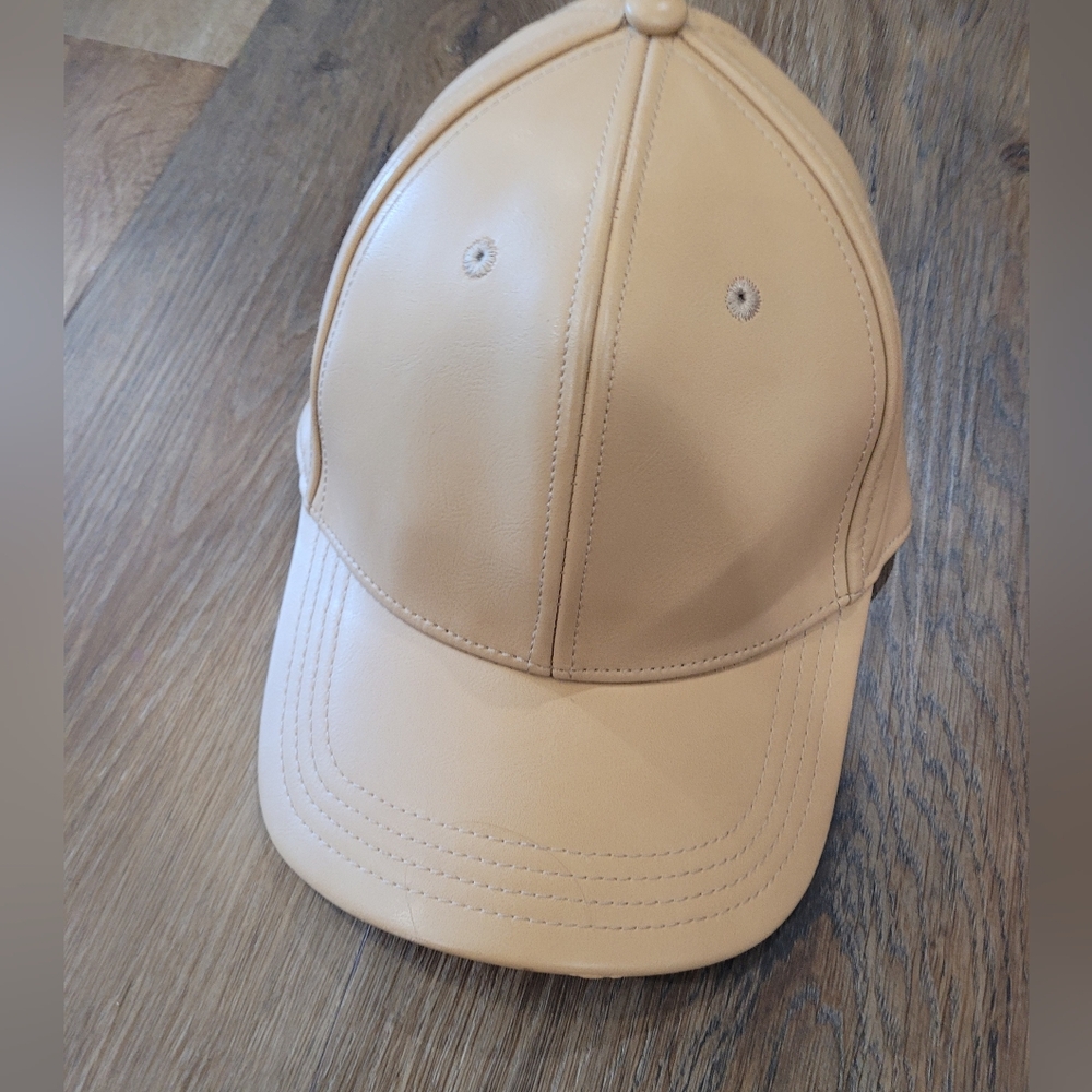 Tress Tan Satin Lined Baseball Hat S/M